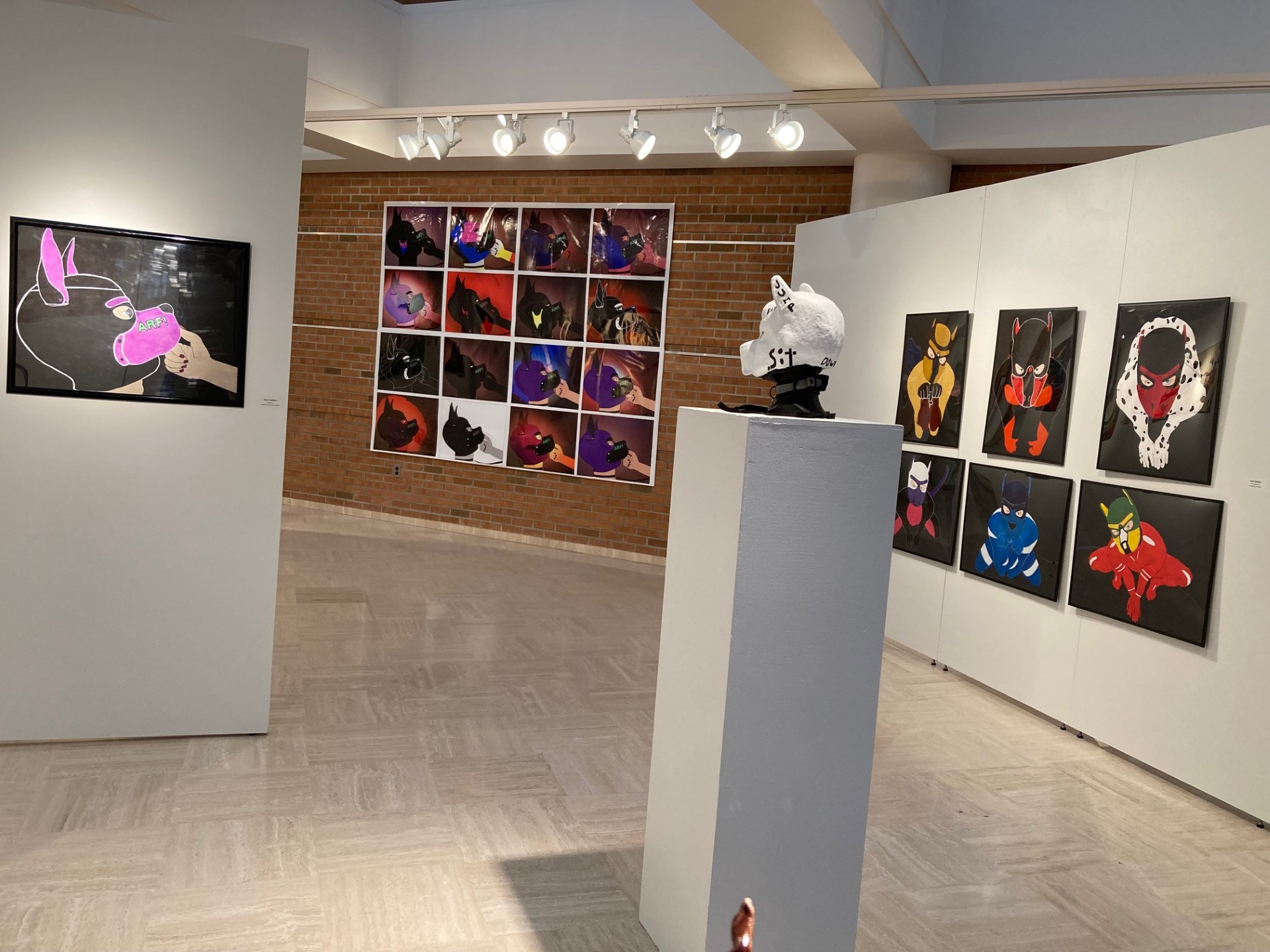 Caulkins illustrations with sculpture in foreground